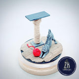 Cat and Scratching Post (B)